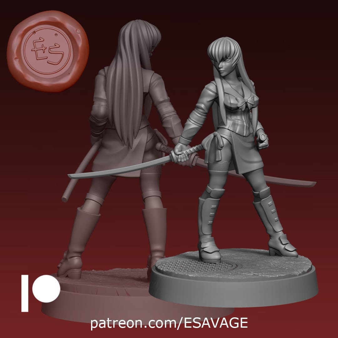 Katana Schoolgirl - Ethan Savage Studios - 28mm / 32mm / 36mm