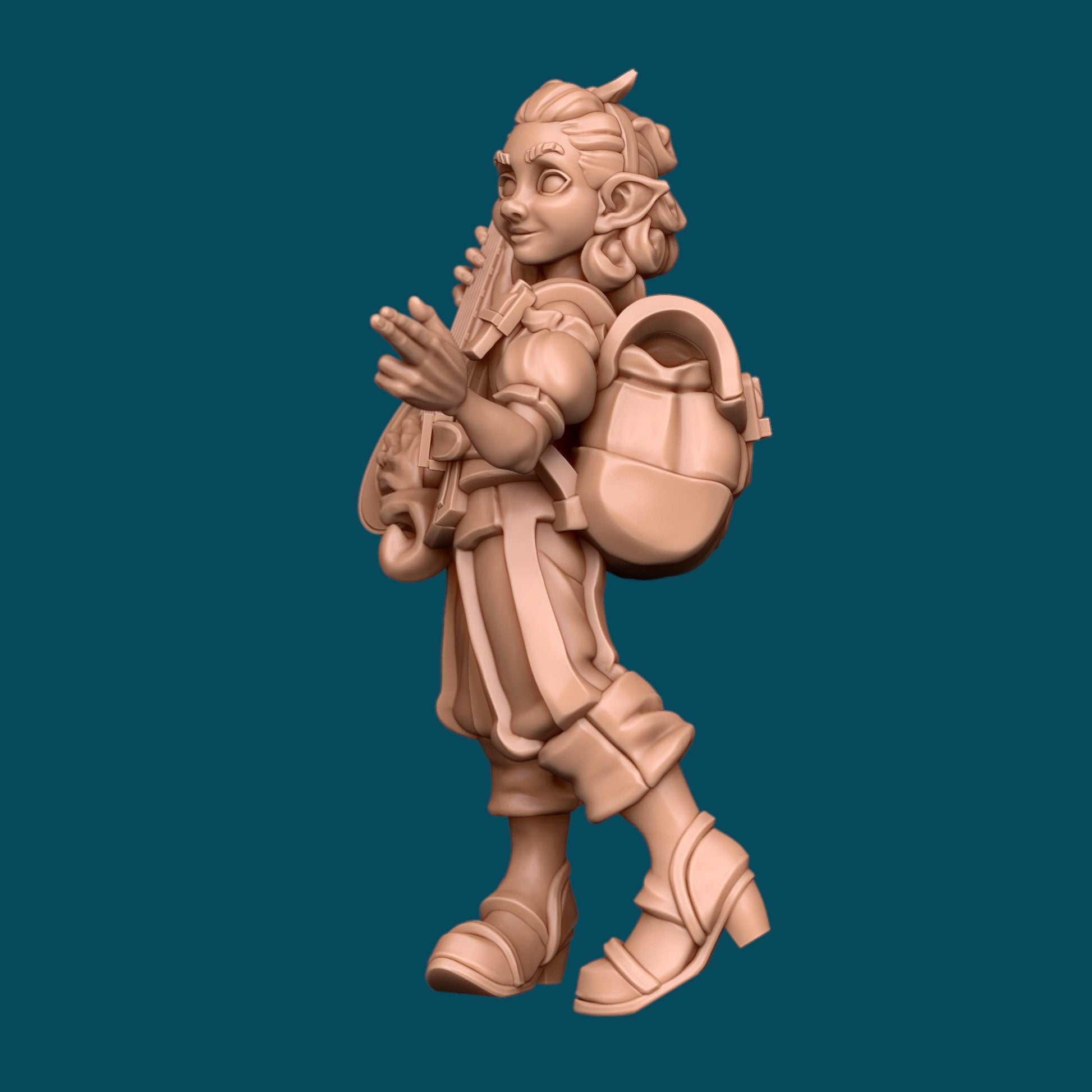 Waffle, Halfling Bard - Awkward Penguin’s Minis - 28mm / 32mm / 36mm
