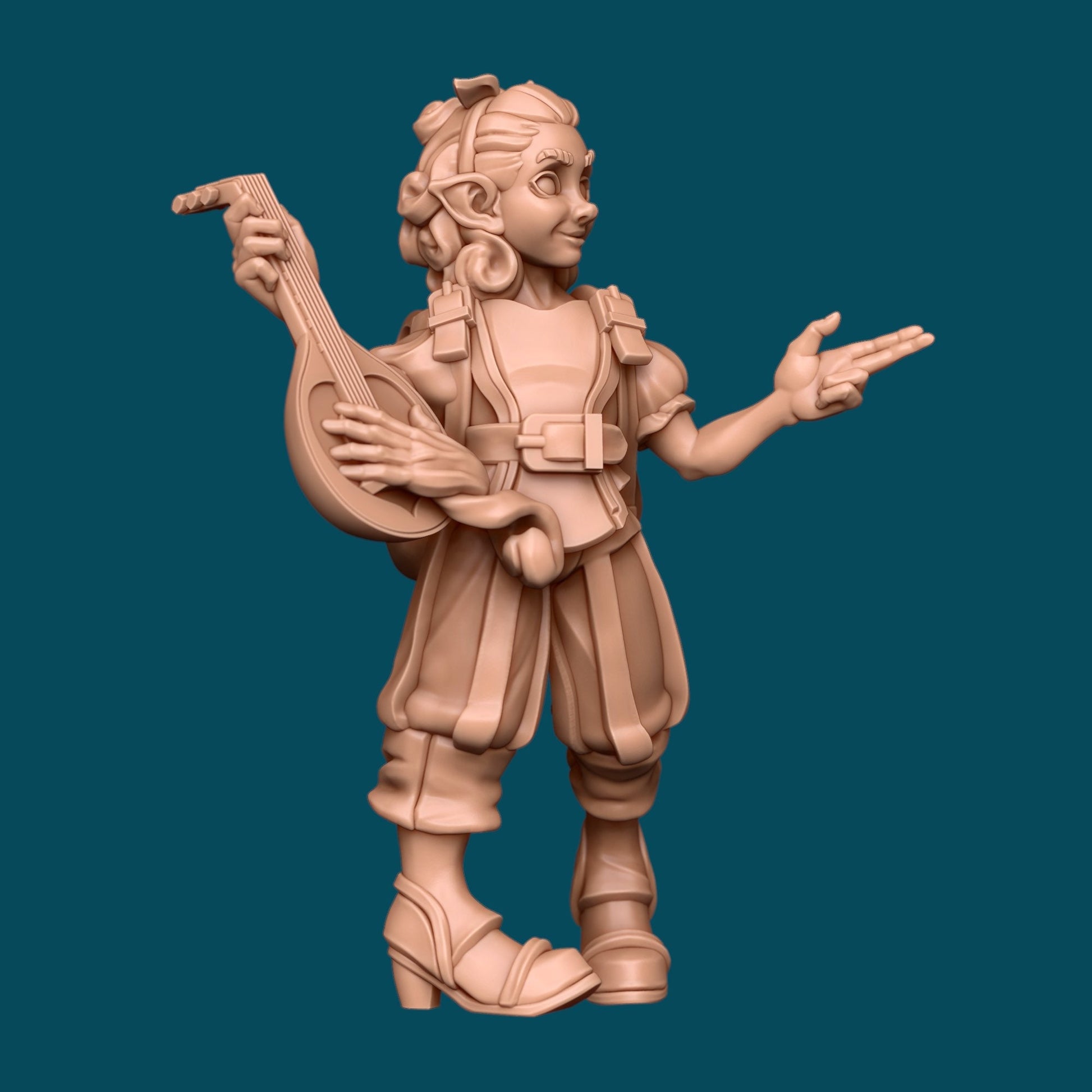 Waffle, Halfling Bard - Awkward Penguin’s Minis - 28mm / 32mm / 36mm