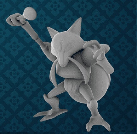 Abra / Kadabra / Alakazam / Mega Alakazam Miniatures - Irnkman's Minis