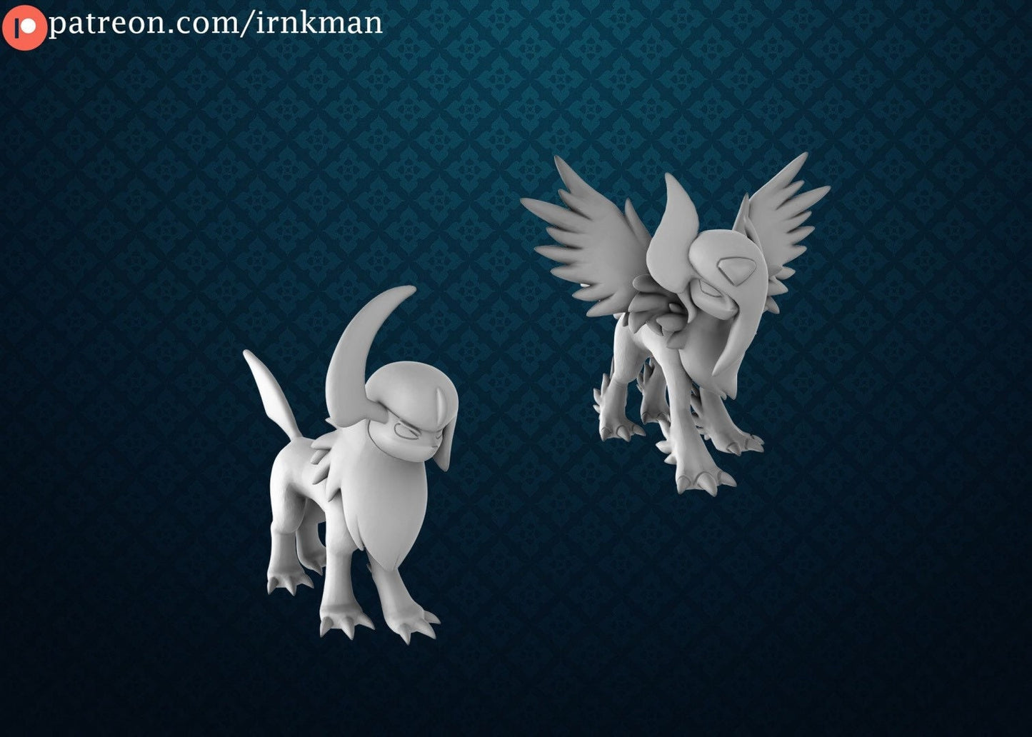 Absol / Mega Absol Miniatures - Irnkman's Minis