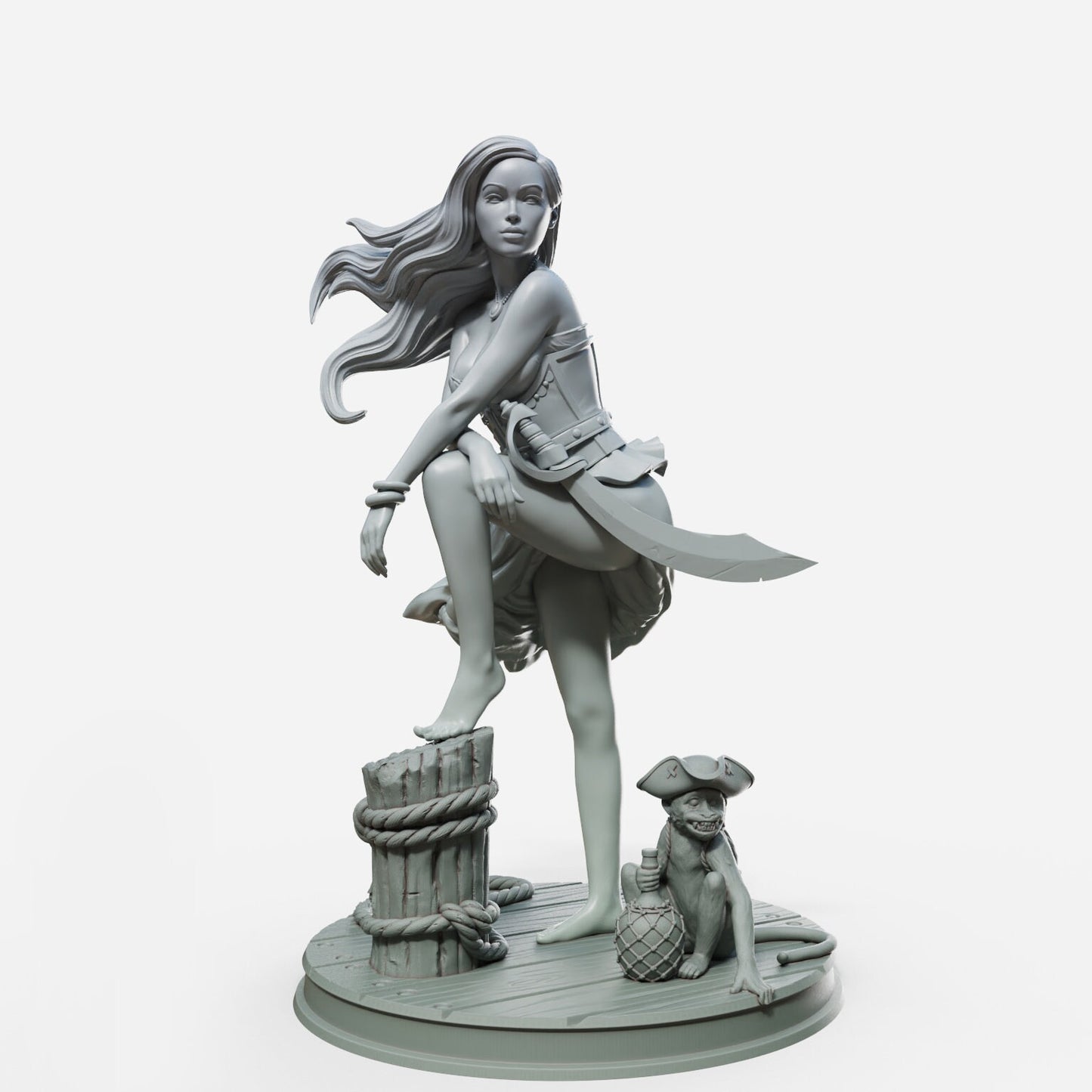 Marina (Pose A, Standard & NSFW) - Female Miniatures - 28mm / 32mm / 36mm / 75mm