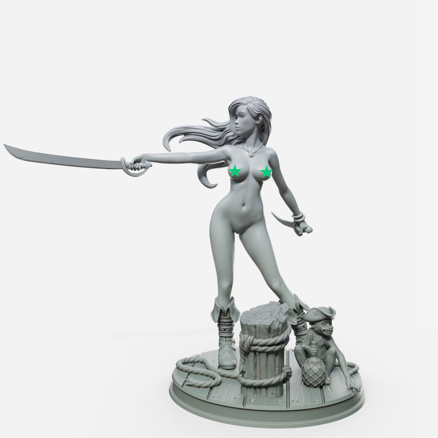 Marina (Pose C, Standard & NSFW) - Female Miniatures - 28mm / 32mm / 36mm / 75mm