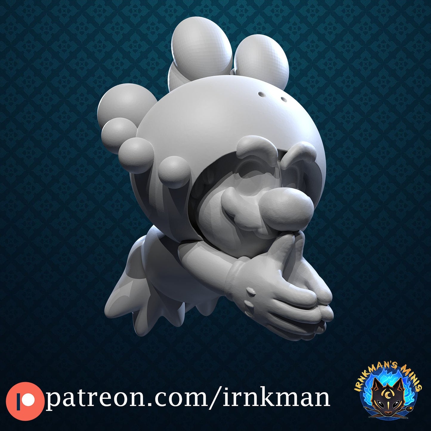 Royal Plumber (Cap, Fire, and Frog versions) - Irnkman's Minis - 28mm / 32mm / 36mm