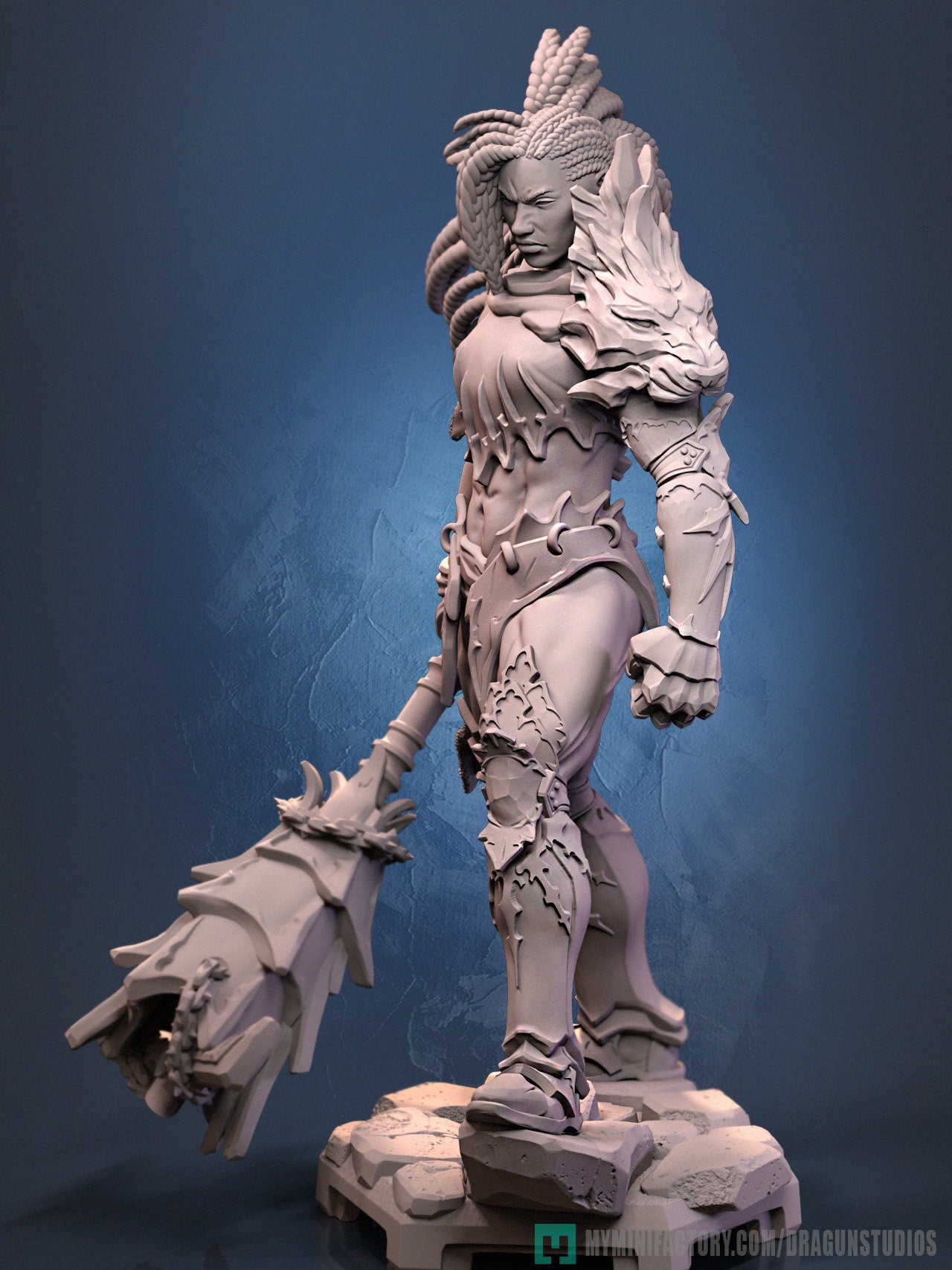 Tina the Amazon (Kimba Armor Set) - DraGun Studios - 28mm / 32mm / 36mm / 75mm