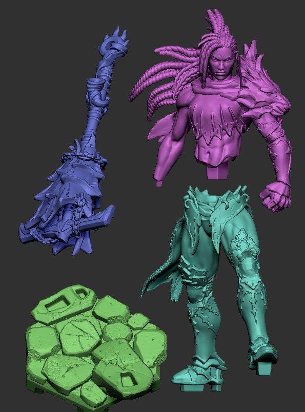 Tina the Amazon (Kimba Armor Set) - DraGun Studios - 28mm / 32mm / 36mm / 75mm