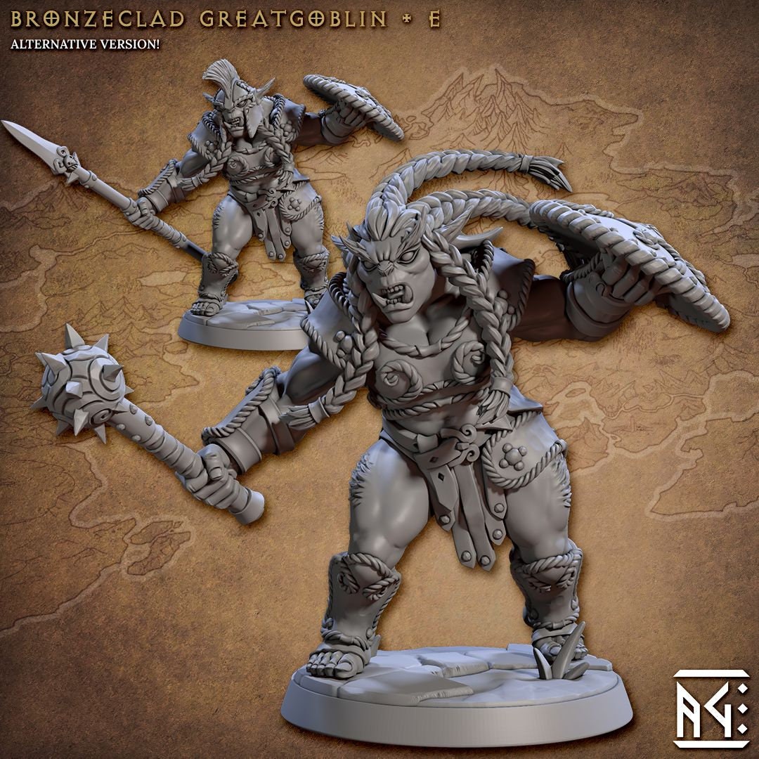 Bronzeclad Greatgoblins (6 Standard & 6 Alternate Variations) - Artisan Guild - 28mm / 32mm / 36mm