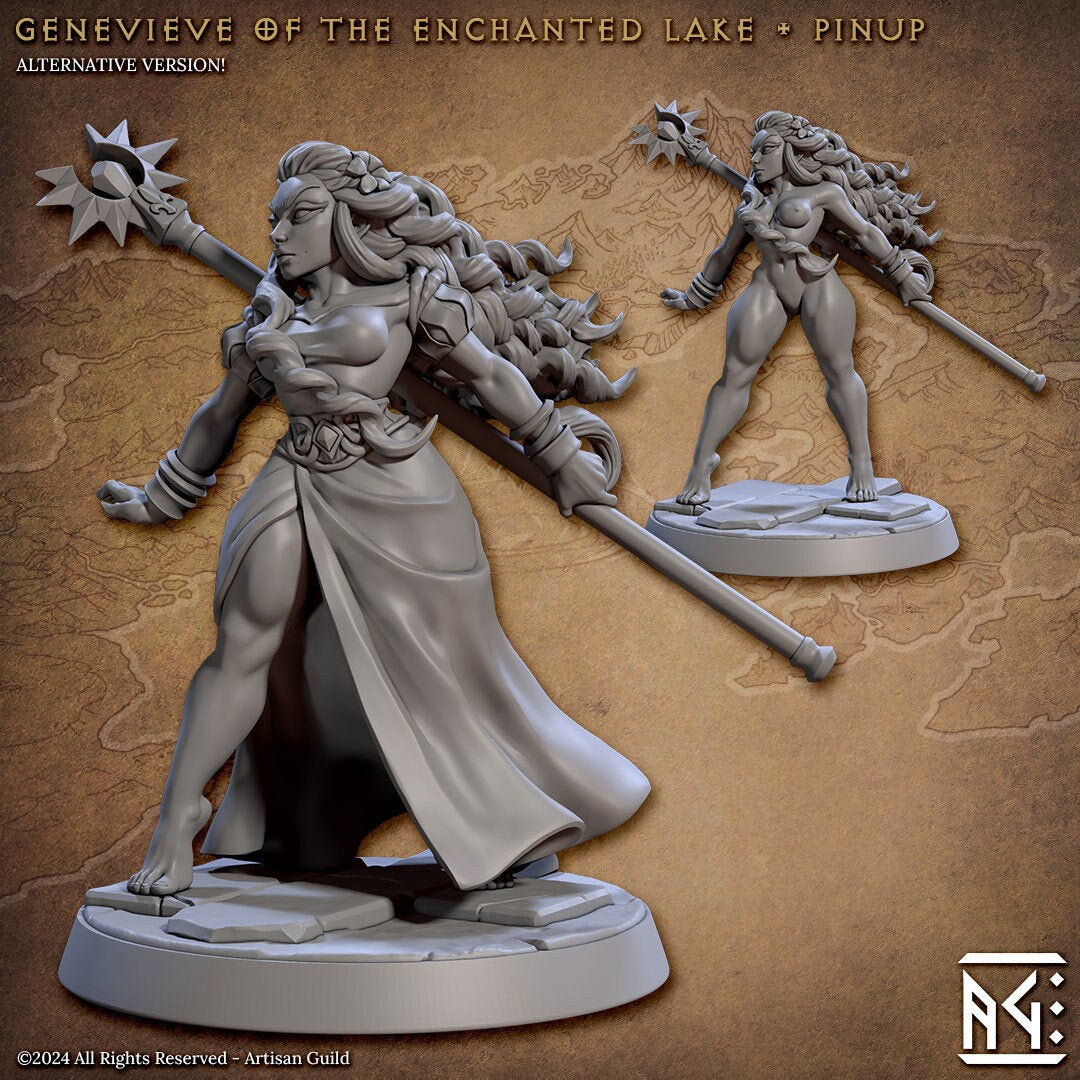 Genevieve of the Enchanted Lake Miniature (Standard & NSFW Variations) - Artisan Guild - 28mm / 32mm / 36mm