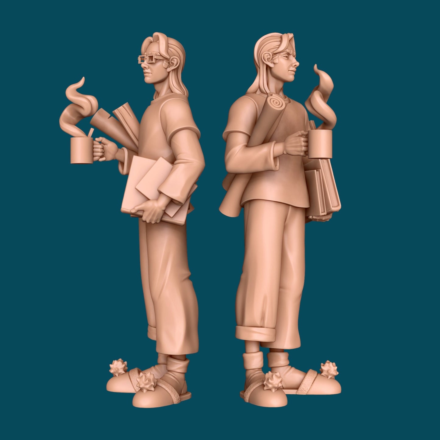 Mel, Sleepy DM Miniature (Glasses & No Glasses Variations) - Awkward Penguin’s Minis - 28mm / 32mm / 36mm