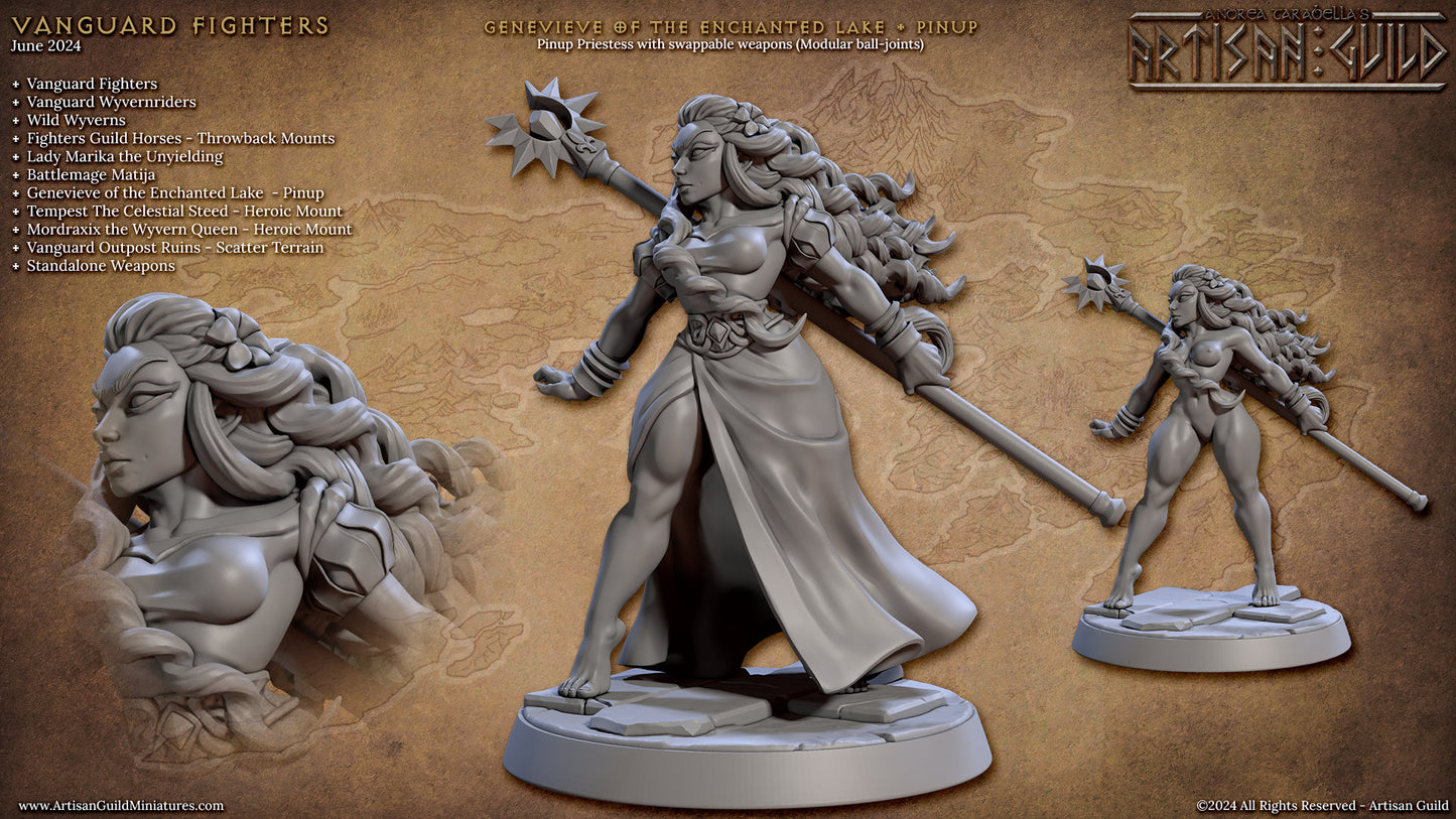 Genevieve of the Enchanted Lake Miniature (Standard & NSFW Variations) - Artisan Guild - 28mm / 32mm / 36mm