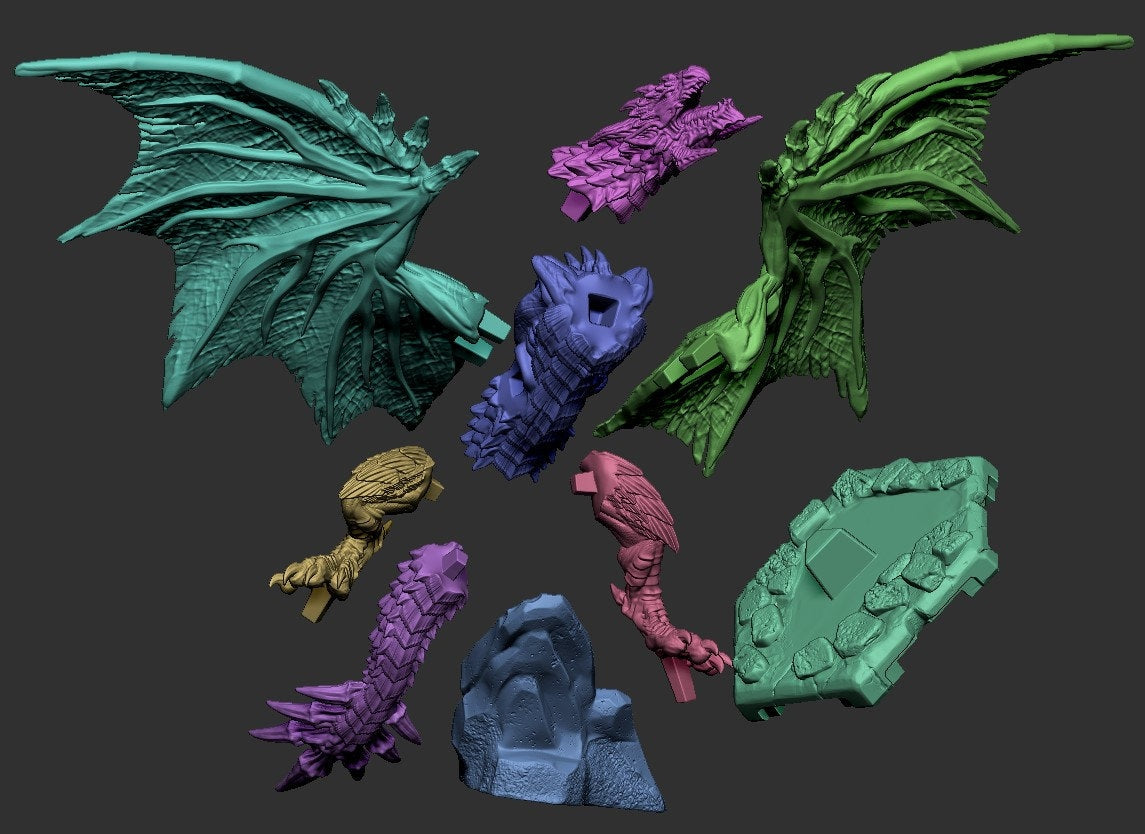 Dark Dragon Miniature - DraGun Studios - 62mm / 141mm