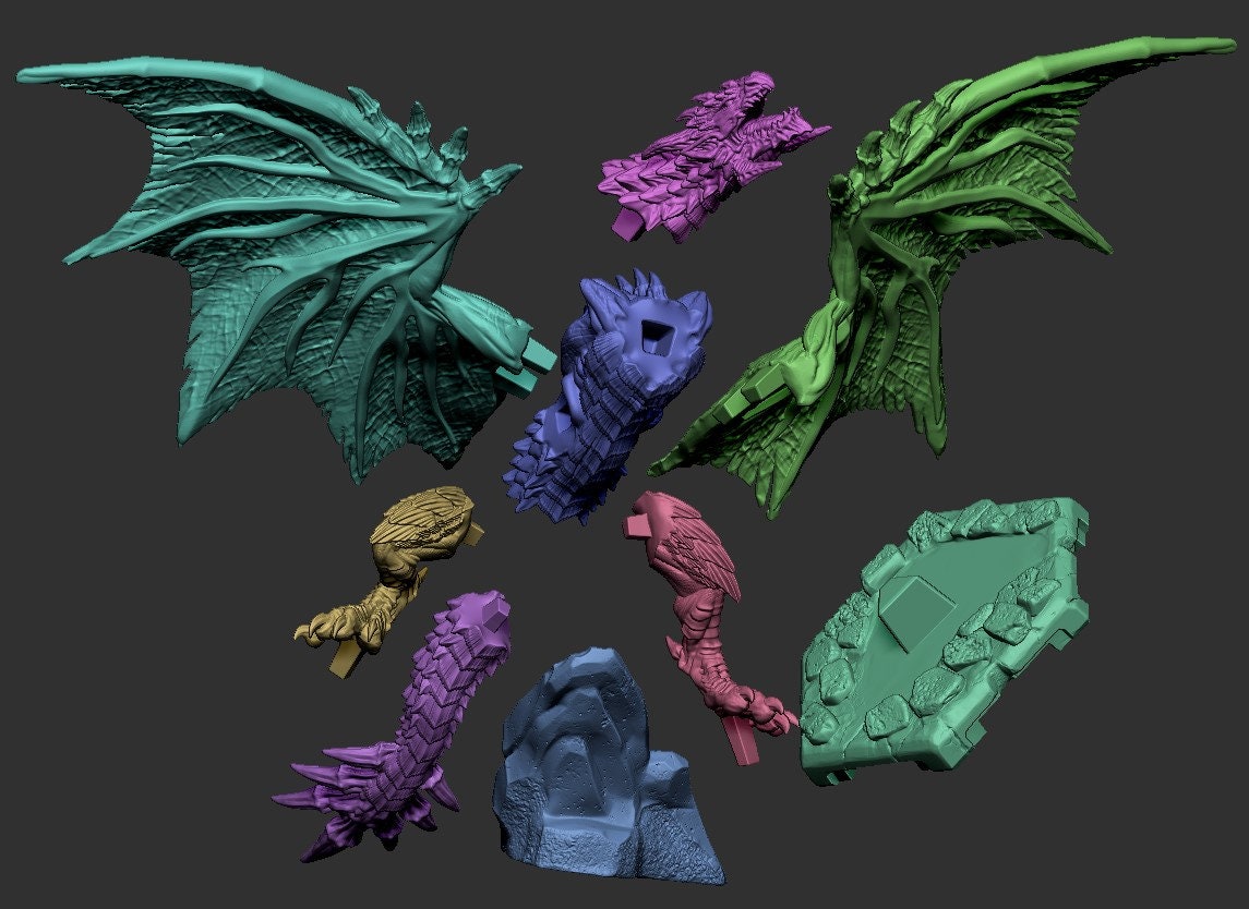 Dark Dragon Miniature - DraGun Studios - 62mm / 141mm