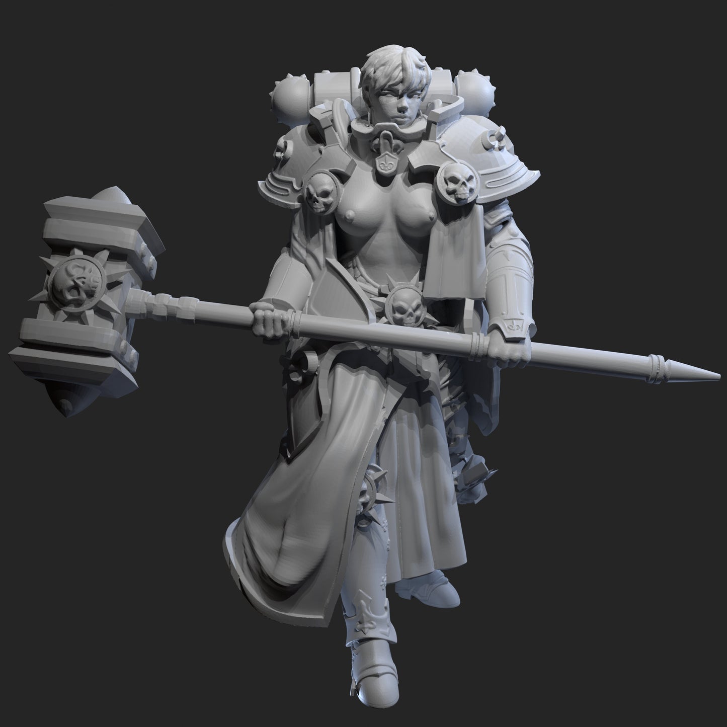 Chrisma, Storm of Retribution Figurine (Standard & NSFW Variations) - Broken Sword Miniatures - 75mm