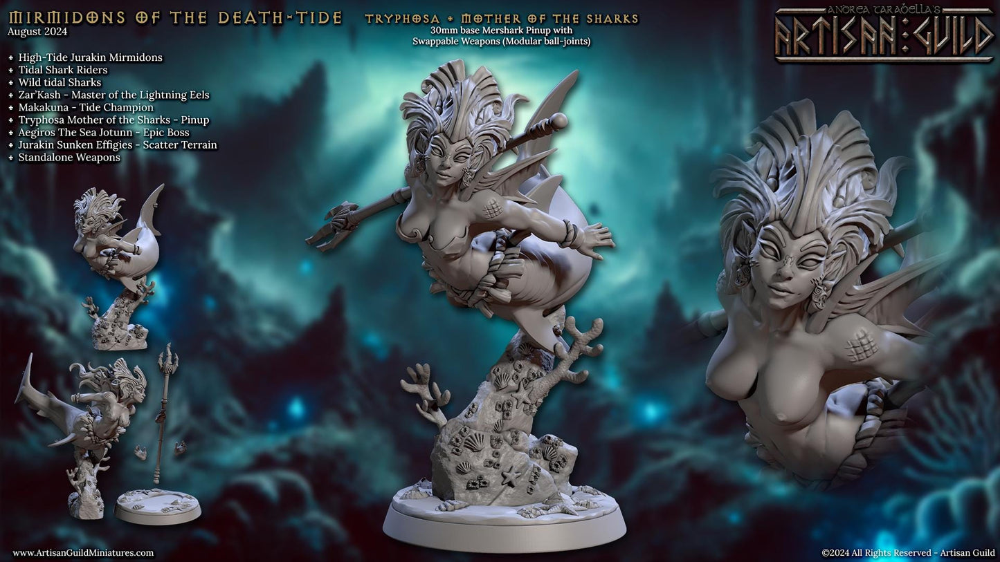Mother of Sharks Tryphosa Miniature (Standard & NSFW Variations) - Artisan Guild - 28mm / 32mm / 36mm