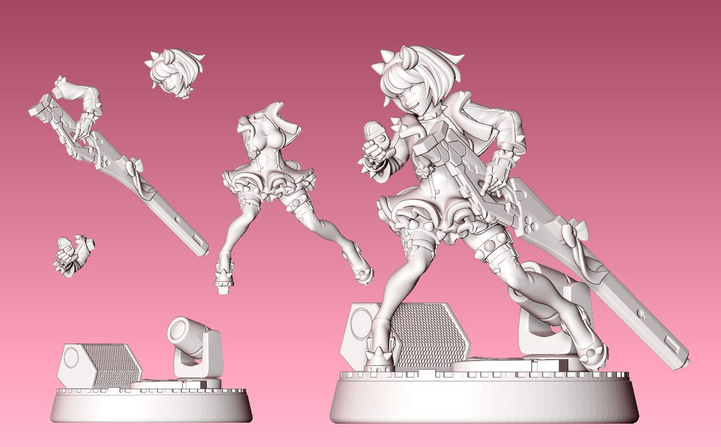 Death Valentine Miniature - LPOMC - 28mm / 32mm / 36mm / 75mm
