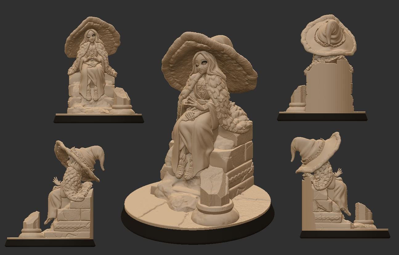 Witch of the Moon Miniature - LPOMC - 28mm / 32mm / 36mm