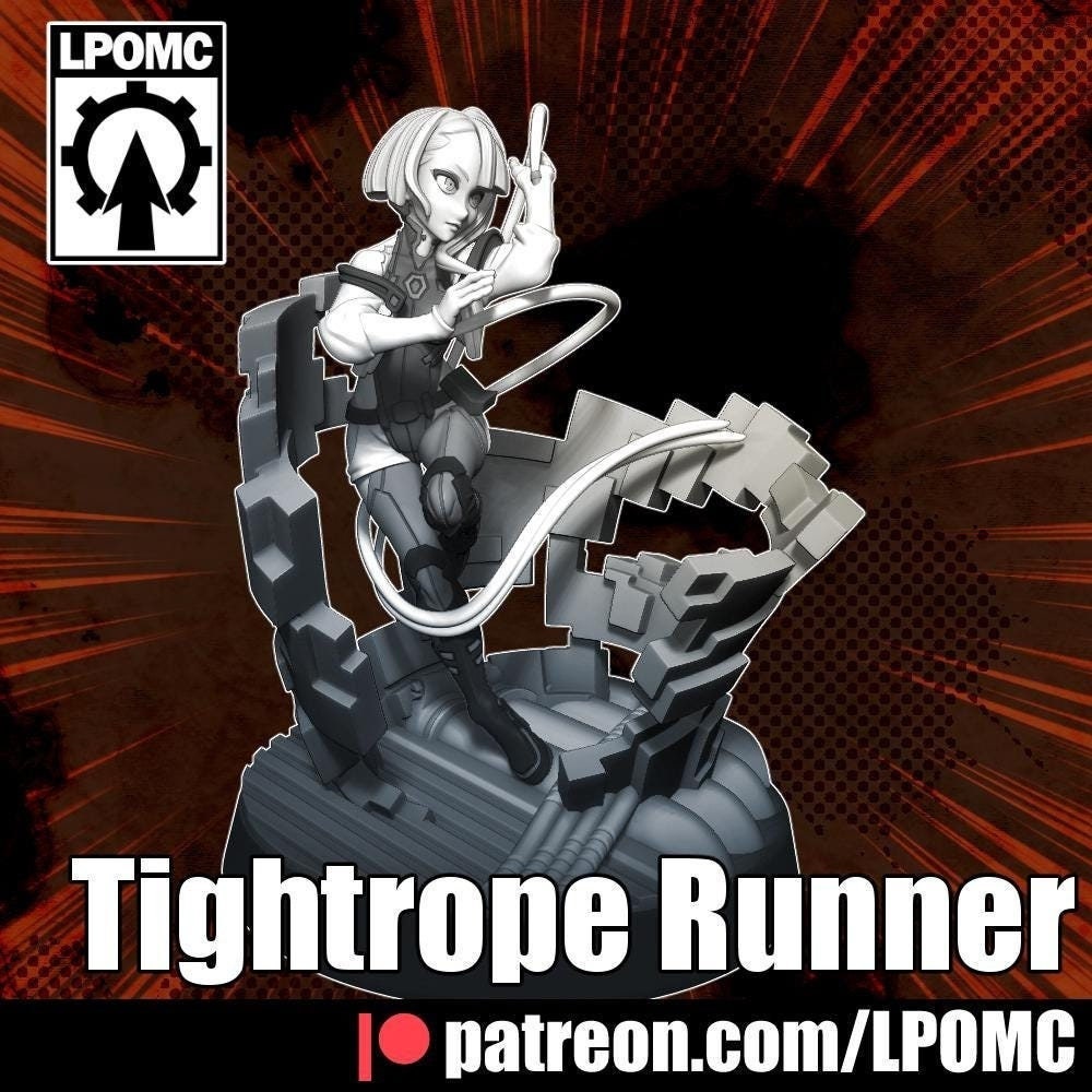 Tightrope Runner Miniature - LPOMC - 28mm / 32mm / 36mm / 75mm