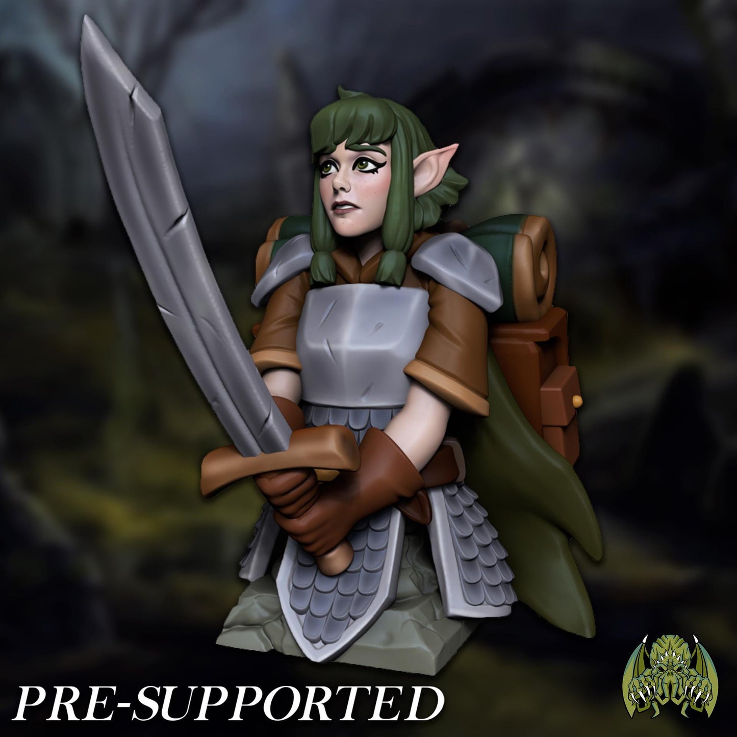 Elfie the Adventurer Miniature - Miniatures of Madness - 28mm / 32mm / 36mm / Bust / Diorama