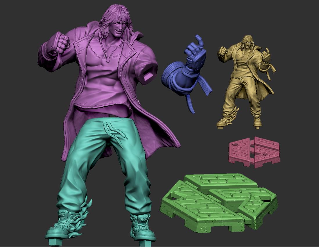 Fiery Fight Master Miniature - DraGun Studios - 28mm / 32mm / 36mm / 75mm / 100mm