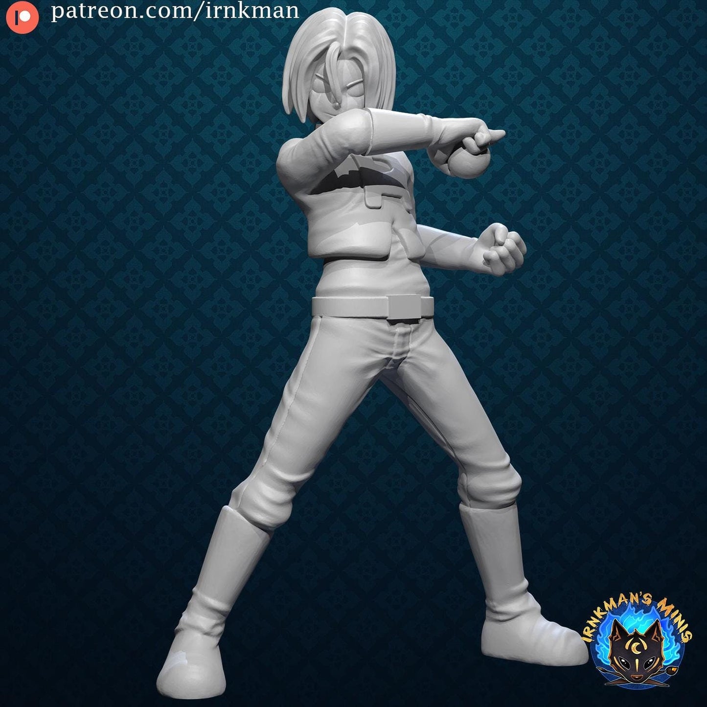 Rocket Trainer Jessie Miniature - Irnkman's Minis - 28mm / 32mm / 36mm