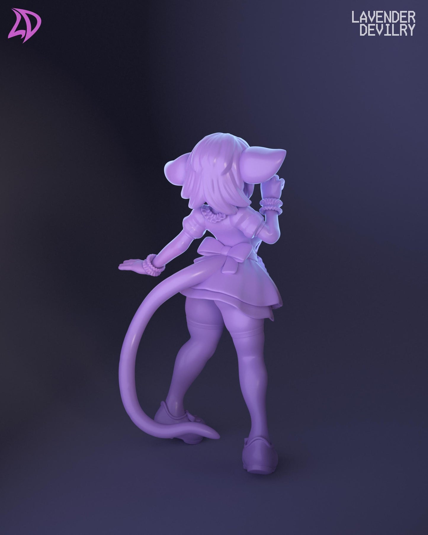 Mouse Maid Miss Swiss Miniature (Cheese & No Cheese Variations) - Lavender Devilry - 28mm / 32mm / 36mm