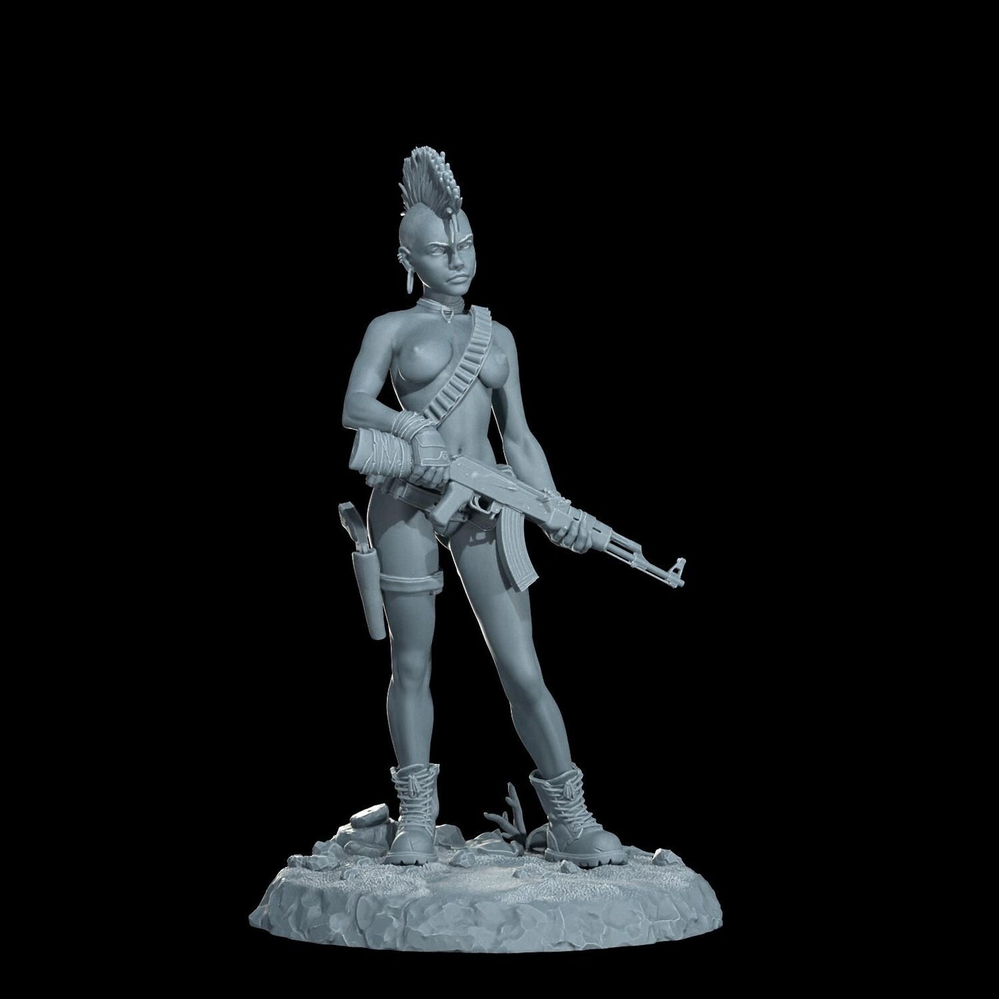 Wasteland Queen Harper Figurine (Standard, Topless, and Nude Variations) - Cosmondo - 75mm / 120mm