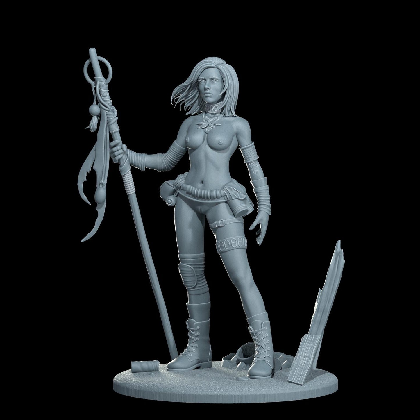 Wasteland Queen Selene Figurine (Standard, Topless, and Nude Variations) - Cosmondo - 75mm / 120mm