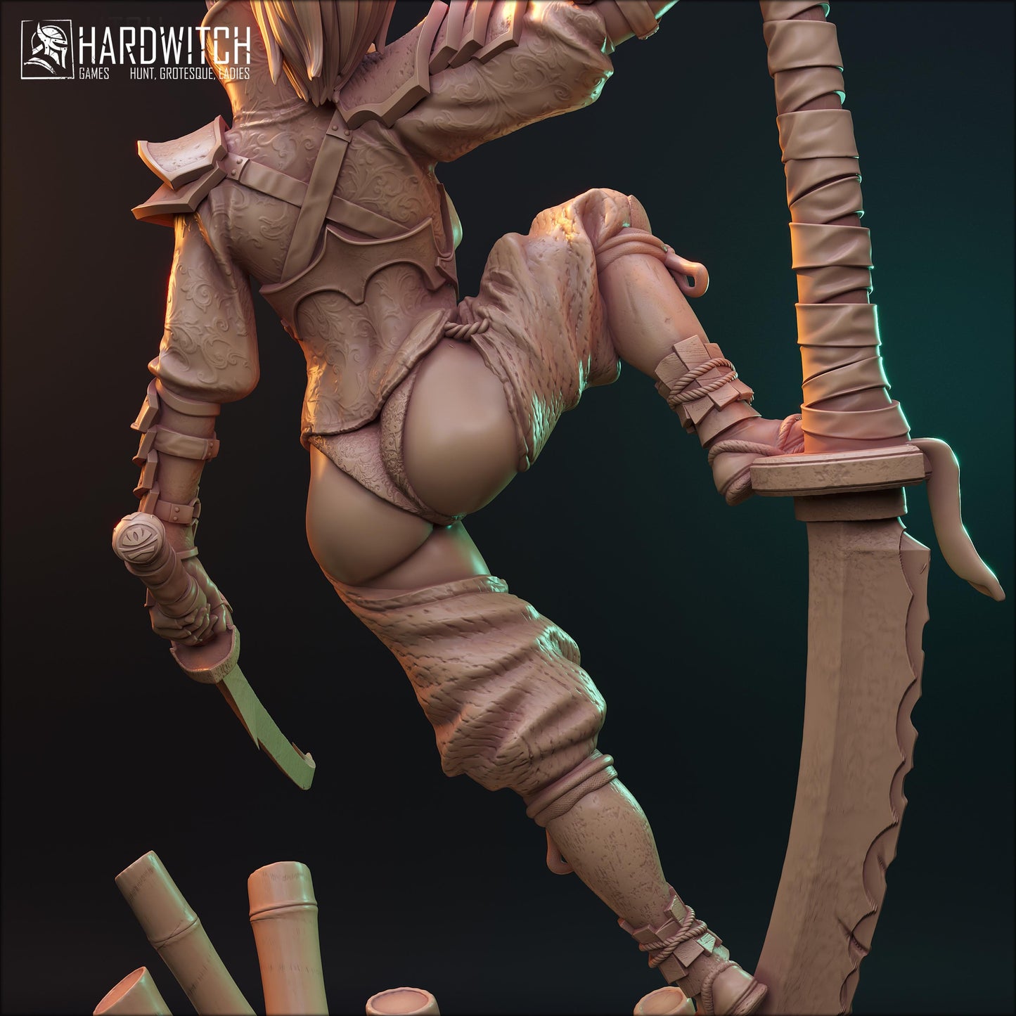 Sattari Miniature (Standard & Alternate Variations) - HardWitch Games - 28mm / 32mm / 36mm / 75mm