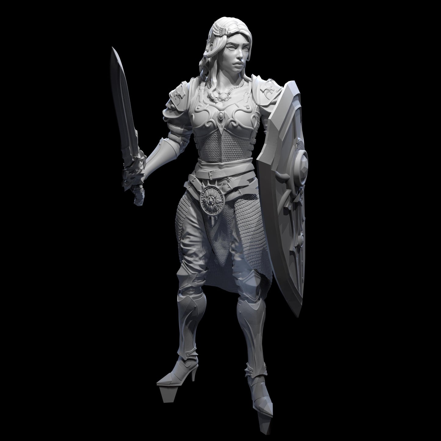 Paladin Beatrix Miniature (5 Variations) - 3Darts - 28mm / 32mm / 36mm / 75mm / 120mm