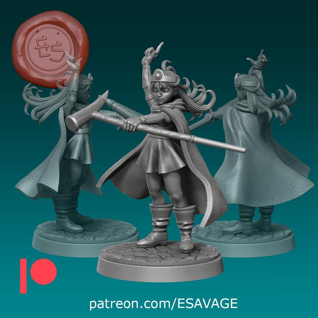 Female Sage Miniature - Ethan Savage Studios - 28mm / 32mm / 36mm