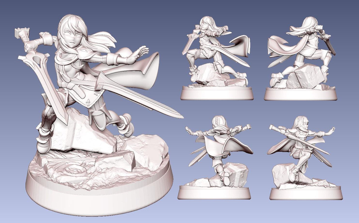 Sword Lord Miniature - LPOMC - 28mm / 32mm / 36mm / 75mm