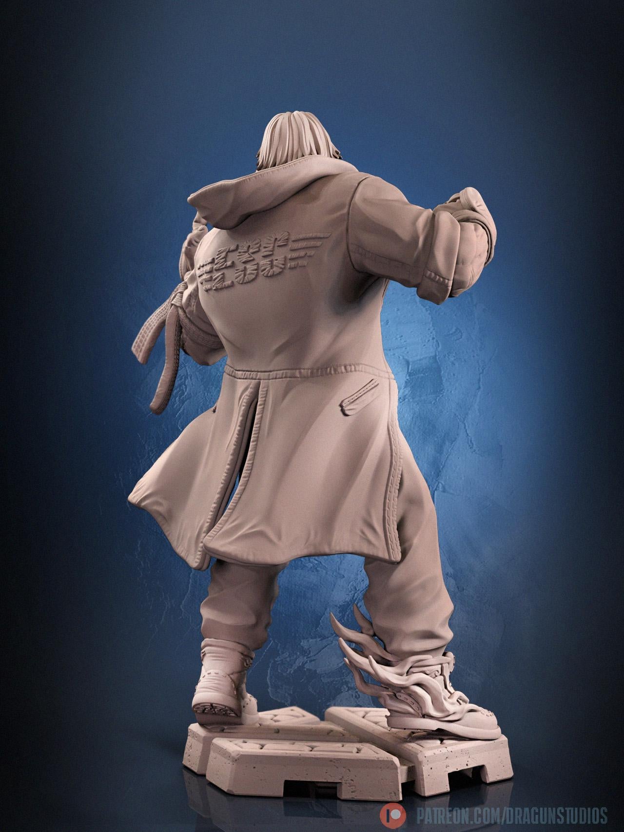 Fiery Fight Master Miniature - DraGun Studios - 28mm / 32mm / 36mm / 75mm / 100mm