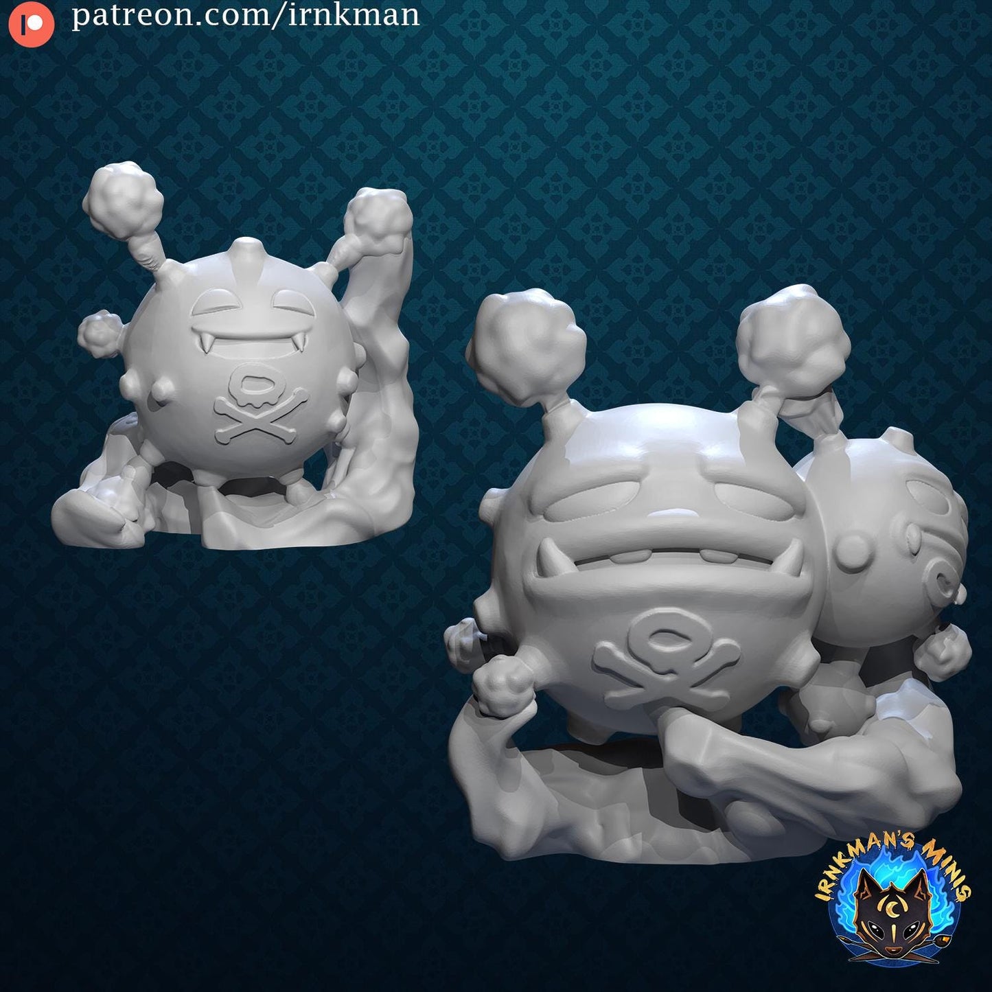 Koffing / Weezing Miniatures - Irnkman's Minis