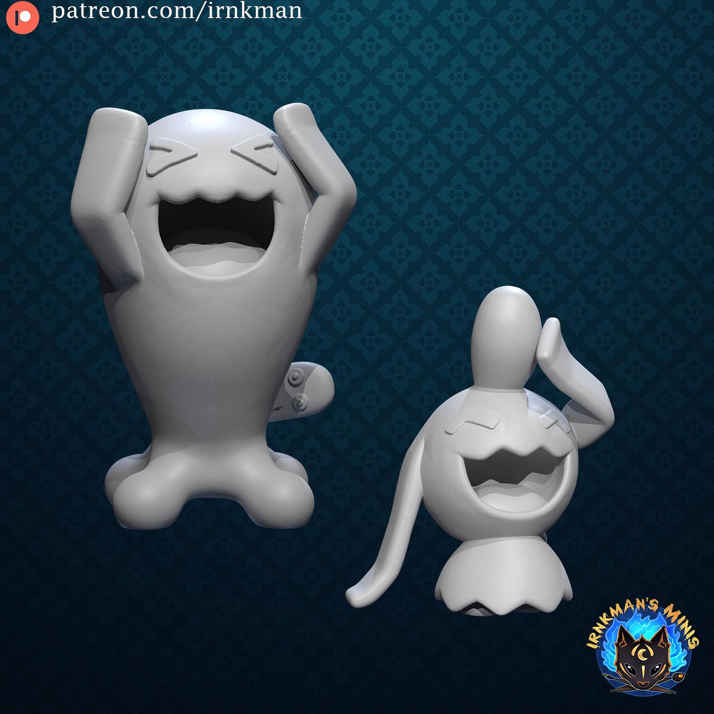 Wobbuffet / Wynaut Miniatures - Irnkman's Minis