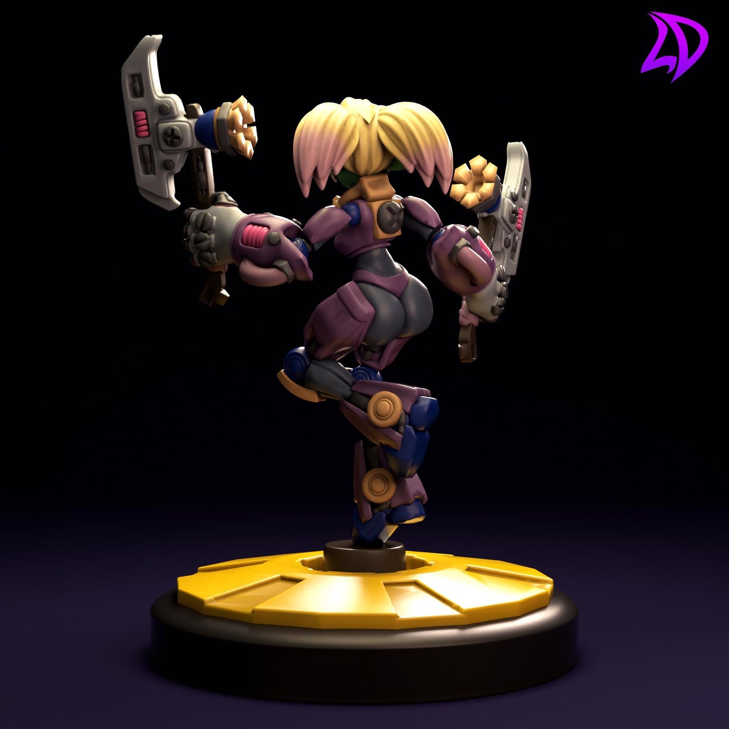 ONO91, Hatchet Wielding Goblin Automaton Miniature (Goblin & Robot Variations) - Lavender Devilry - 28mm / 32mm / 36mm / 75mm