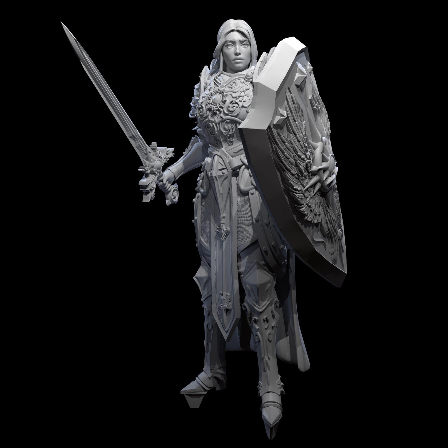 Paladin Beatrix Miniature (5 Variations) - 3Darts - 28mm / 32mm / 36mm / 75mm / 120mm