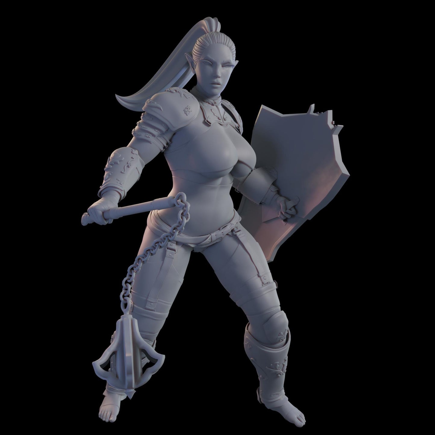 Royal Warder Ursha Miniature (2 Variations including NSFW) - QB Works - 28mm / 32mm / 36mm / 75mm