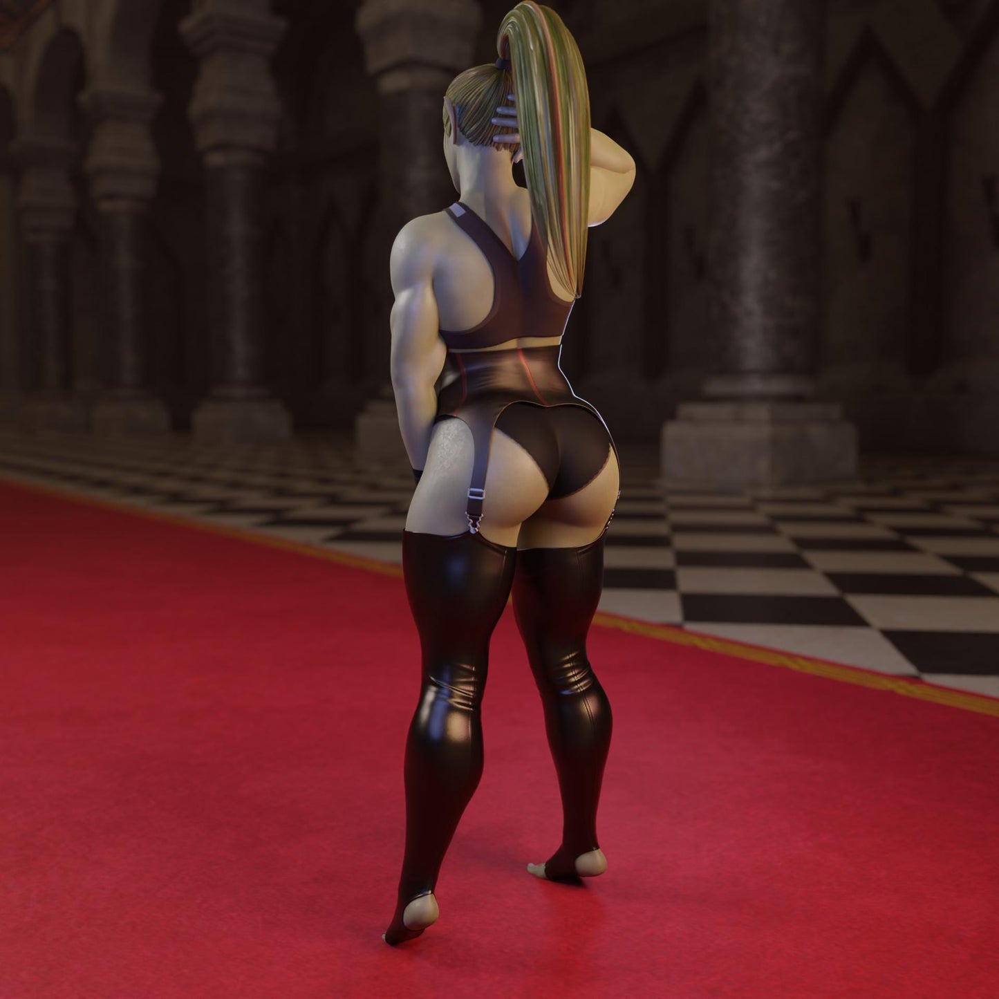 Royal Warder Ursha Miniature (2 Variations including NSFW) - QB Works - 28mm / 32mm / 36mm / 75mm