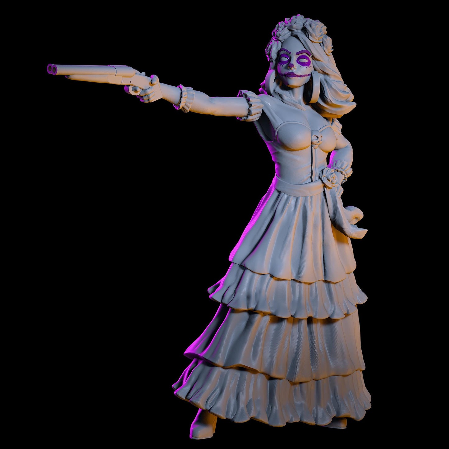 Dia De Los Muertos Zombie Hunters Miniature (4 Variations) - VaultZ - 28mm / 32mm / 36mm