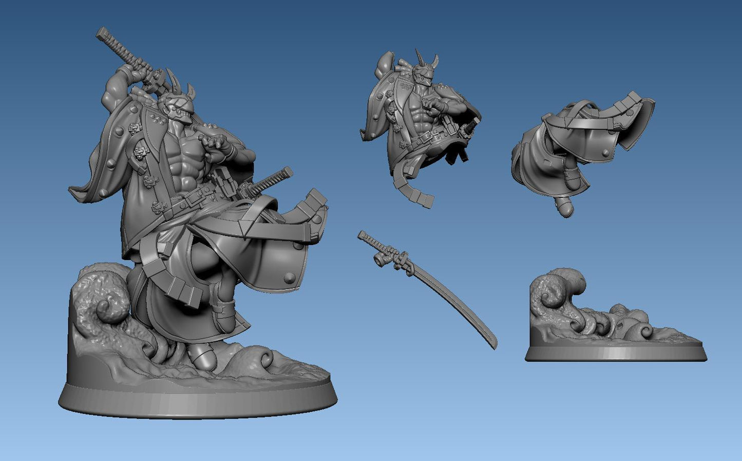 Bloody Samurai Miniature - LPOMC - 28mm / 32mm / 36mm / 75mm