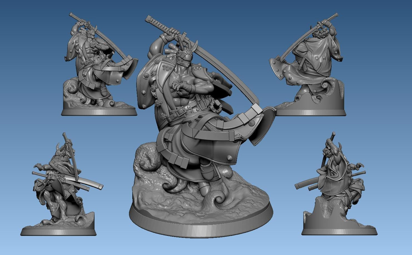Bloody Samurai Miniature - LPOMC - 28mm / 32mm / 36mm / 75mm