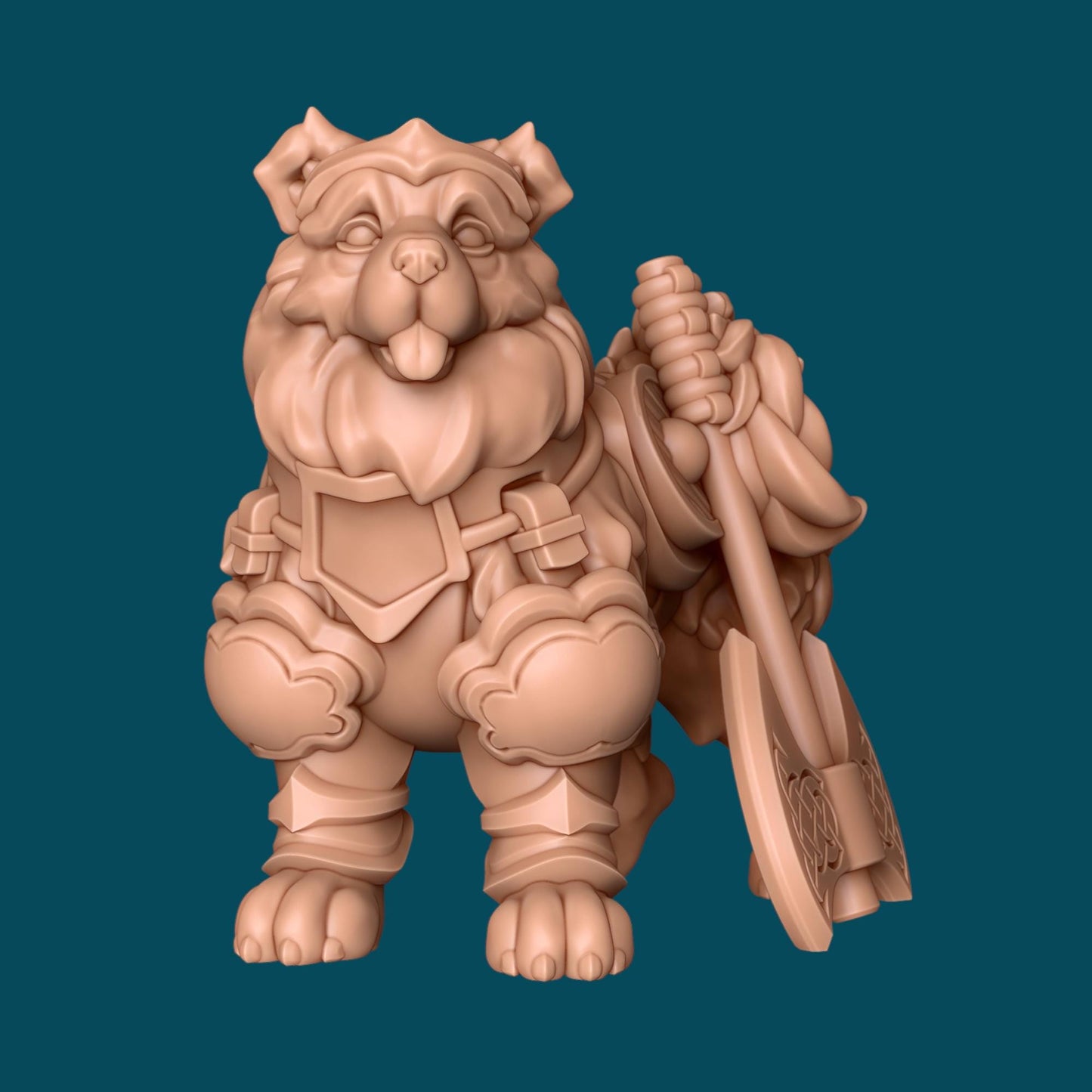 Turnip, Chow Chow Warrior - Awkward Penguin’s Minis - 28mm / 32mm / 36mm