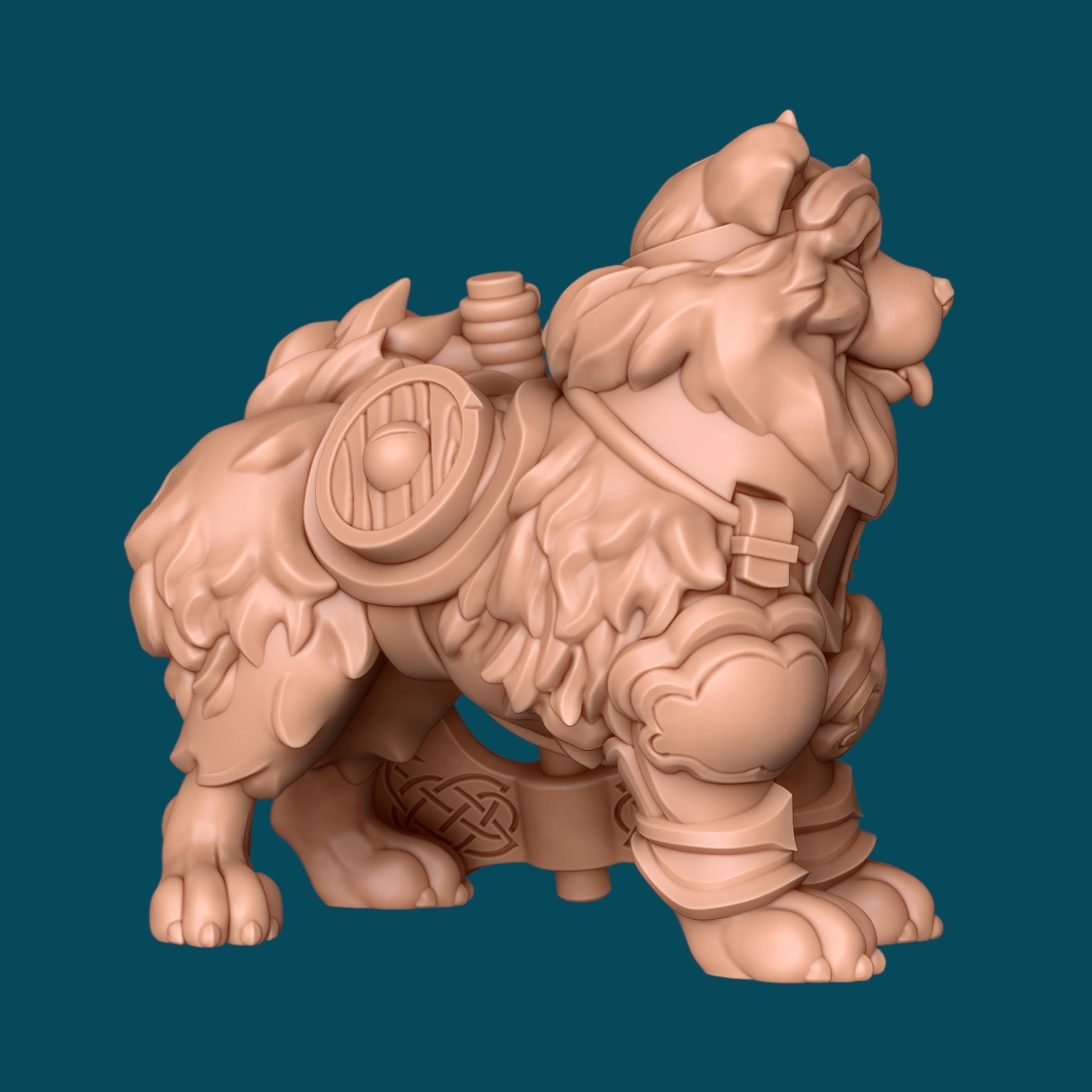 Turnip, Chow Chow Warrior - Awkward Penguin’s Minis - 28mm / 32mm / 36mm