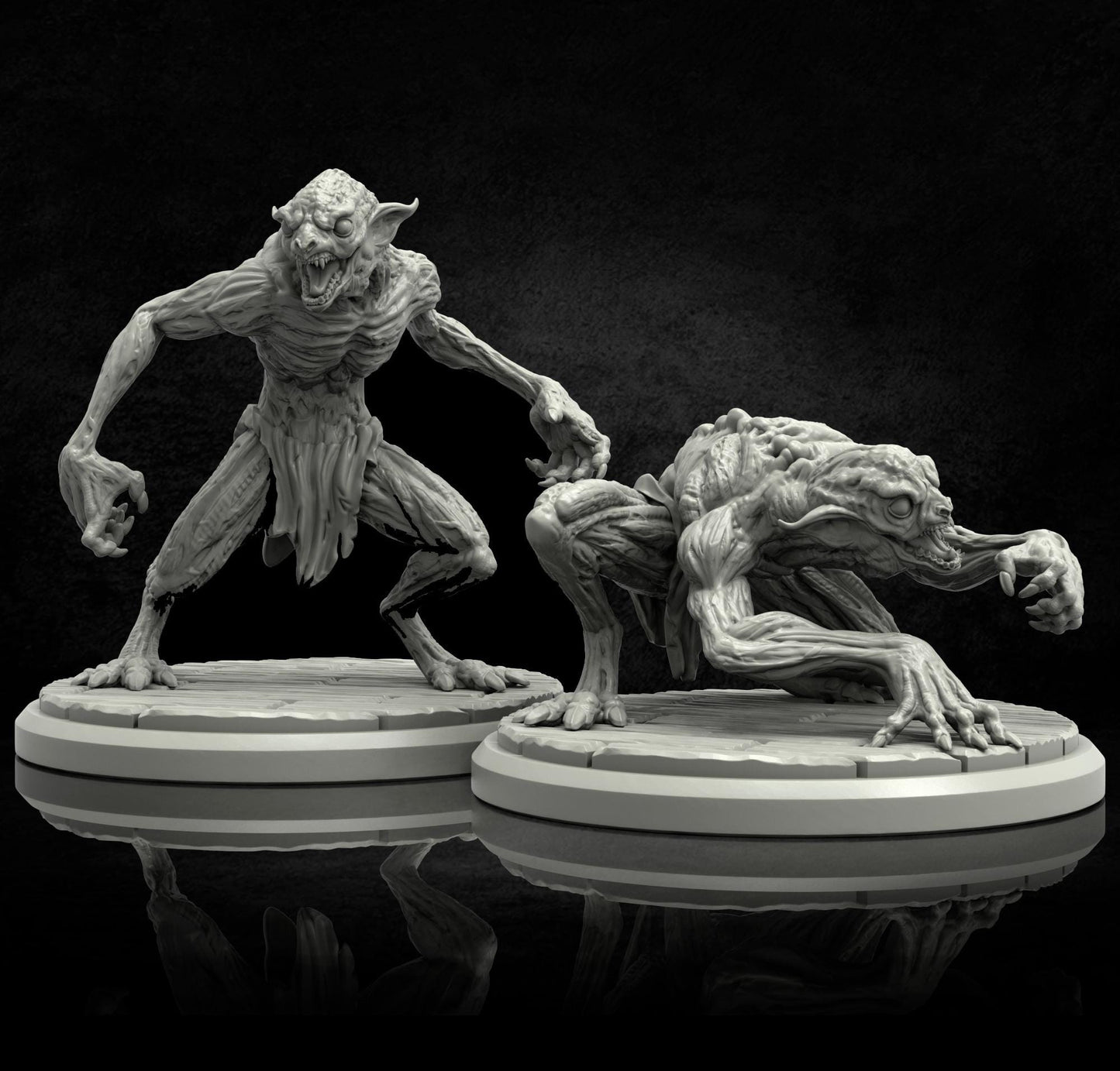 Ghoul Miniature (2 Variations) - Adaevy Creations - 28mm / 32mm / 36mm