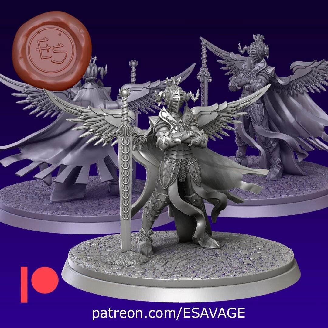 Anima Knight Miniature - Ethan Savage Studios - 28mm / 32mm / 36mm