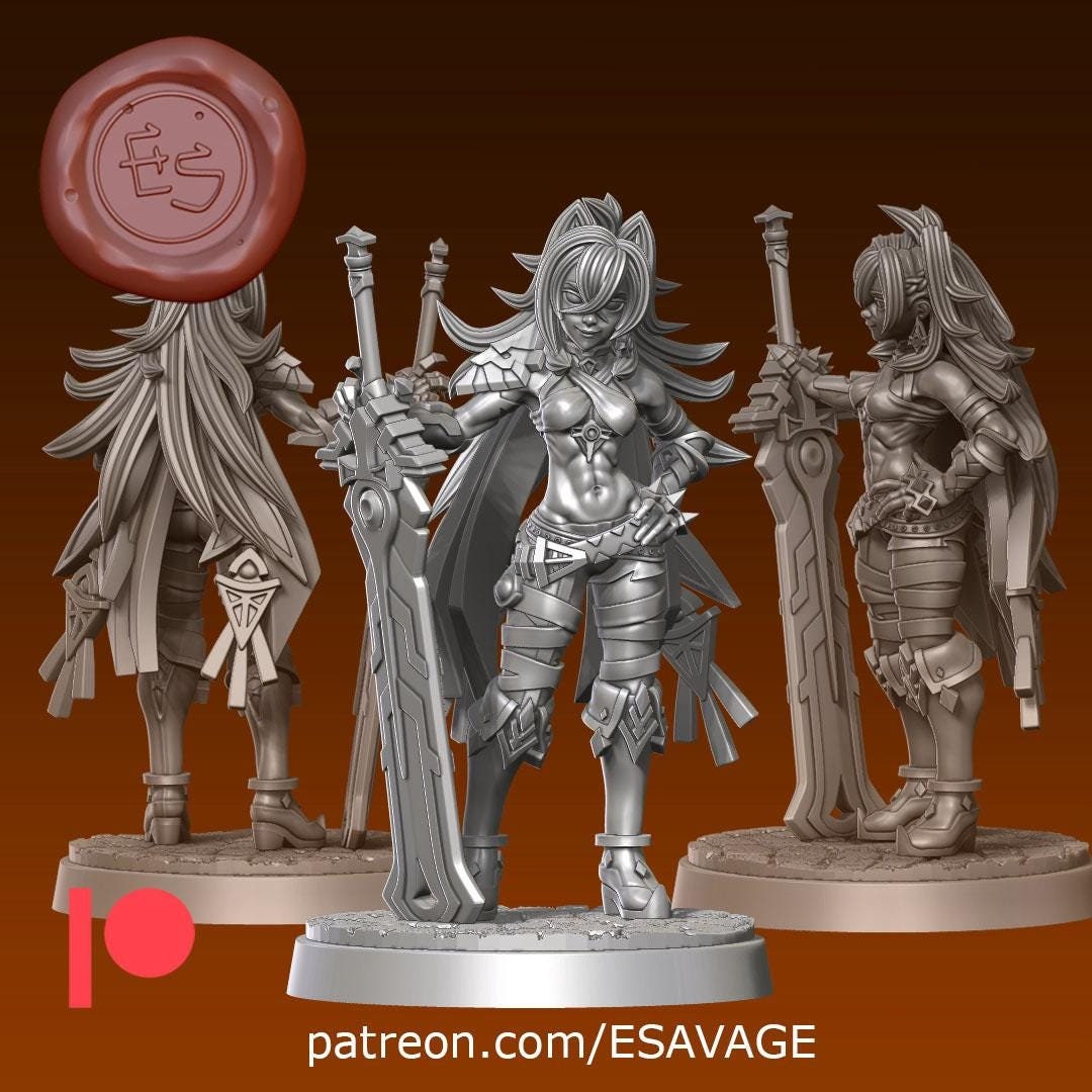 Purifying Flame Miniature - Ethan Savage Studios - 28mm / 32mm / 36mm