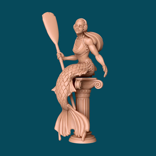 Lotty, Mermaid Guard Miniature - Awkward Penguin’s Minis - 28mm / 32mm / 36mm