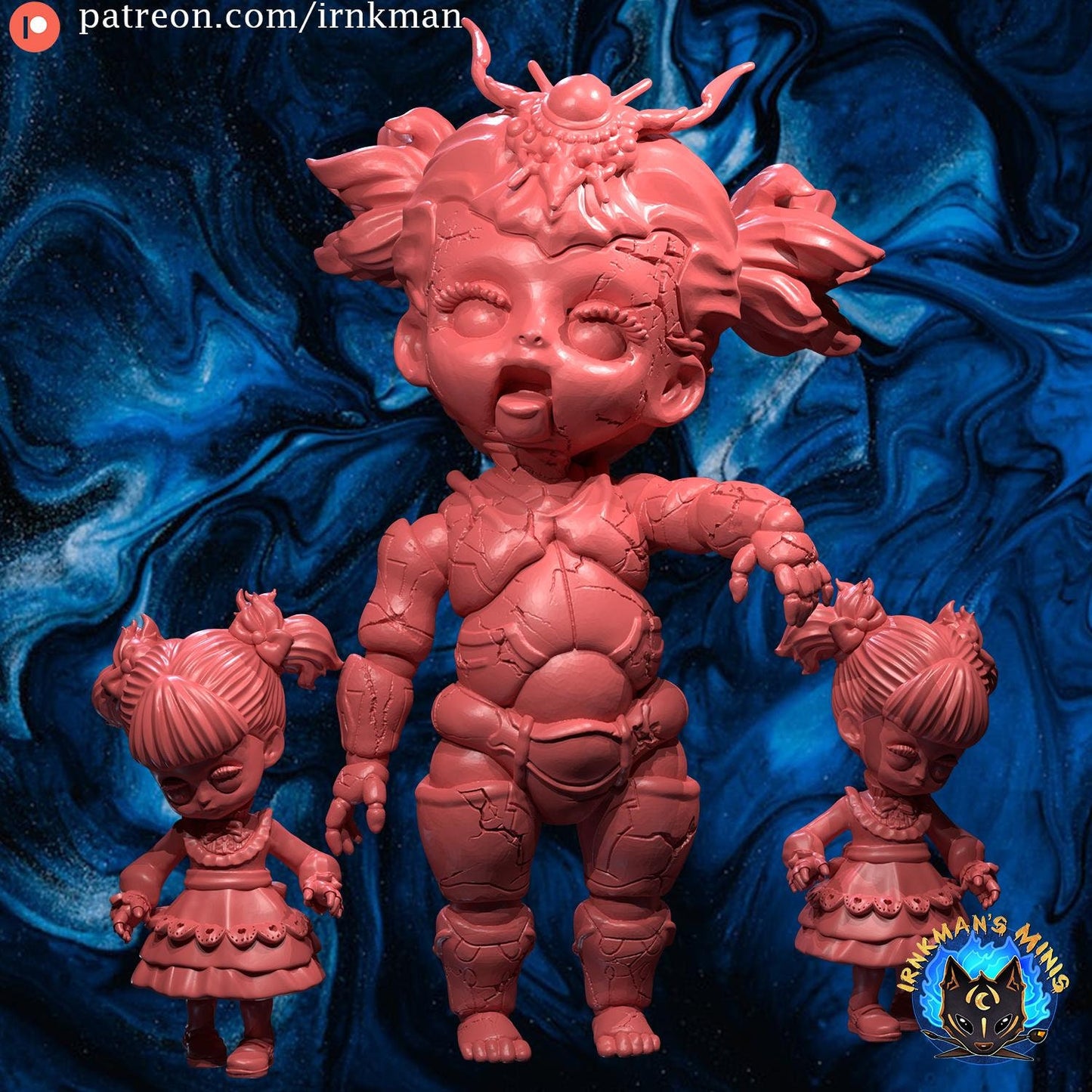 Calcabrina Miniature (3 Variations) - Irnkman's Minis - 28mm / 32mm / 36mm