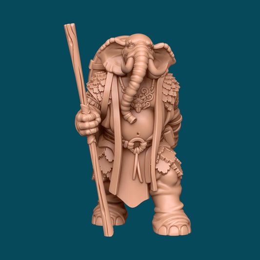 Seran, Loxodon Druid Miniature - Awkward Penguin’s Minis - 28mm / 32mm / 36mm