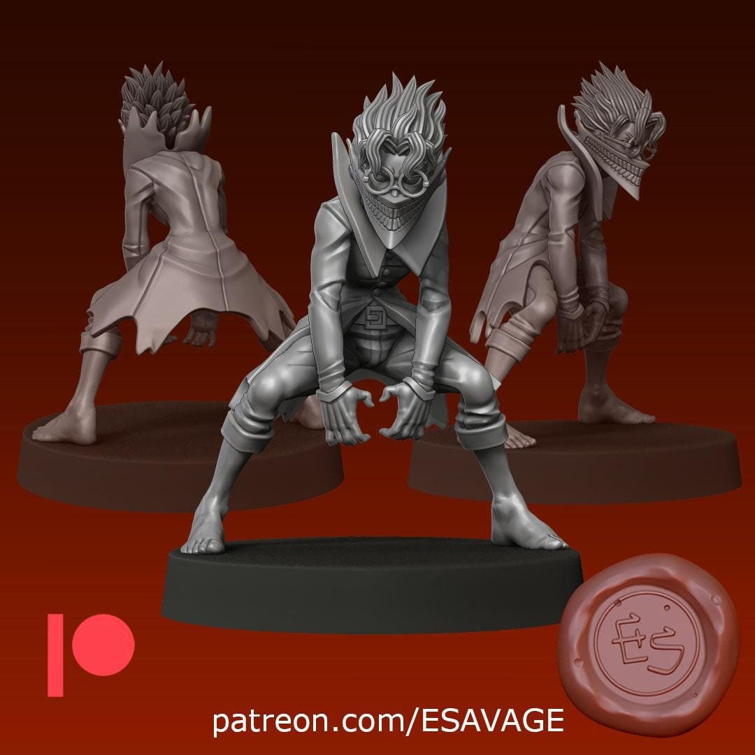 Turbo Dork Miniature - Ethan Savage Studios - 28mm / 32mm / 36mm / 75mm